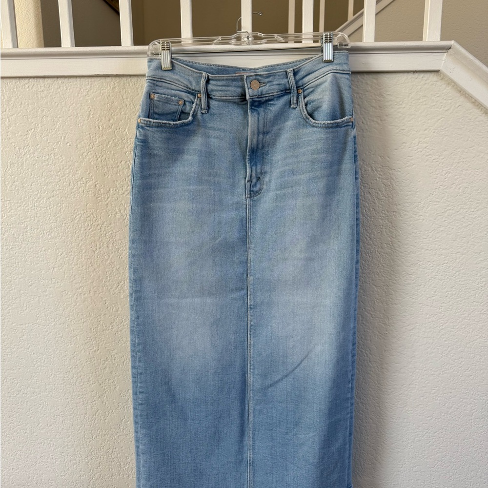 Mother Light Blue Denim Skirt